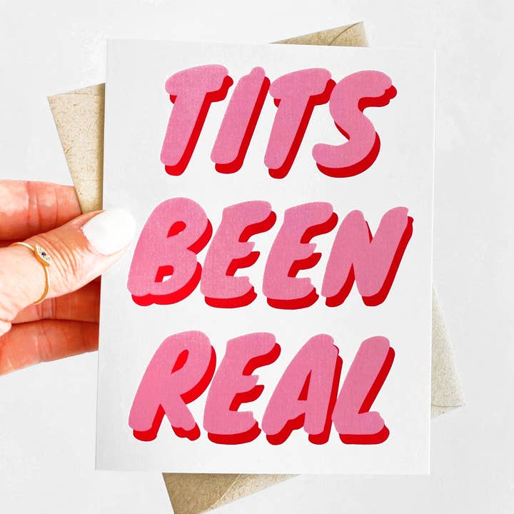 Five Dot Post - Wholesale Get Well Card - Tits Been Real Funny Mastectomy Breast Cancer Support Get We
