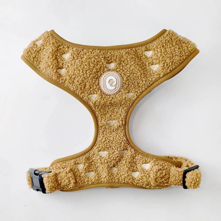 Arnês de Coração Teddy Castanho por atacado de MIEL dogs