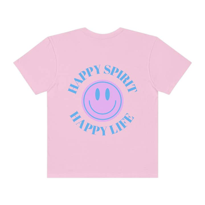 T-shirt Happy Spirit Happy mind- Esthetisch t-shirt, grafisch T-shirt, Tumblr-t-shirt, trendy oversized, Visco girl voor wholesale door Happy Life Stuff