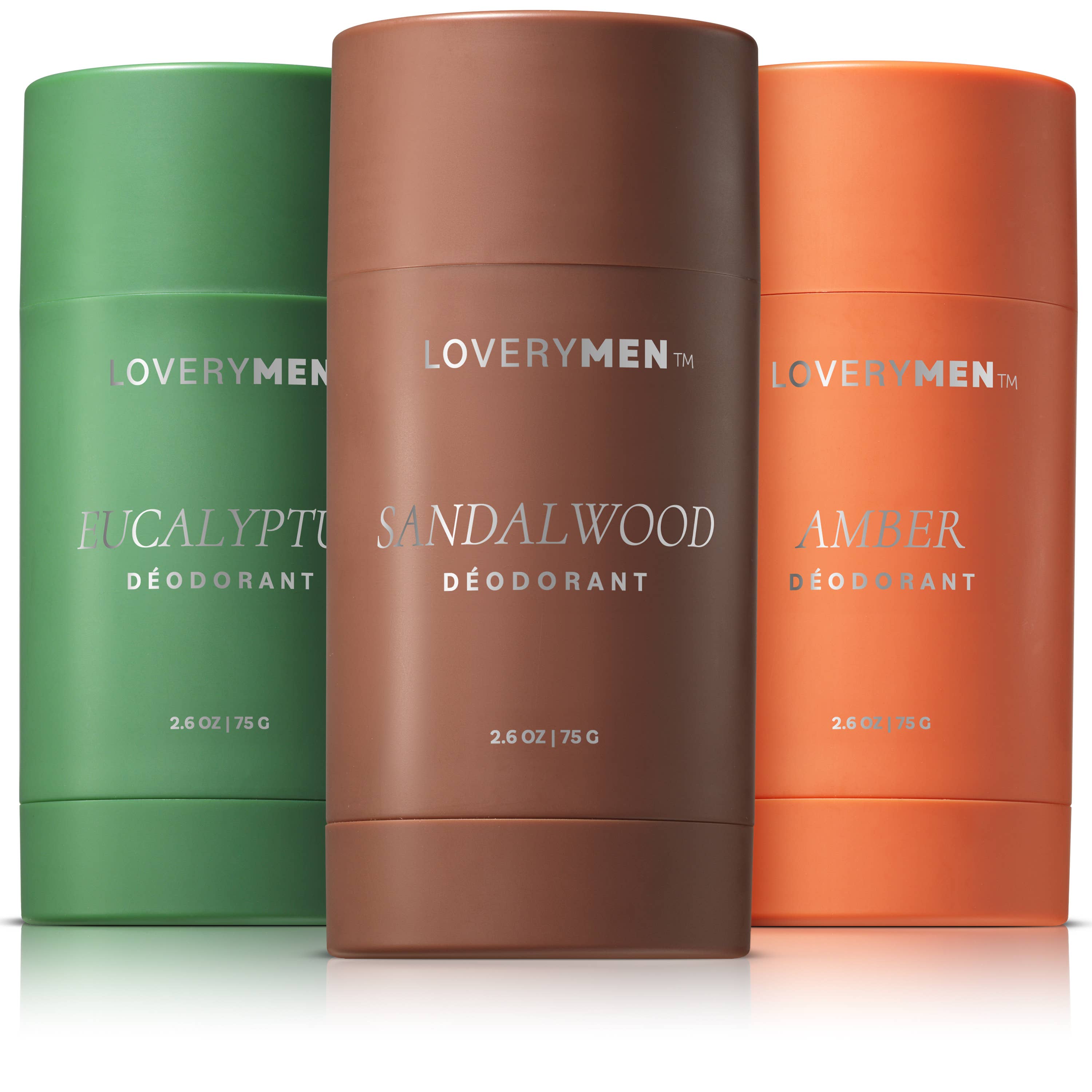 Lovery - Wholesale Deodorant - Men's - Amber, Eucalyptus Sandalwood Aluminum Free Deodorant - 3 pc5