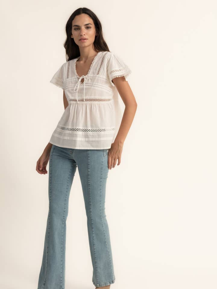 Flared jeans front cut B2B for wholesale by CMS Love