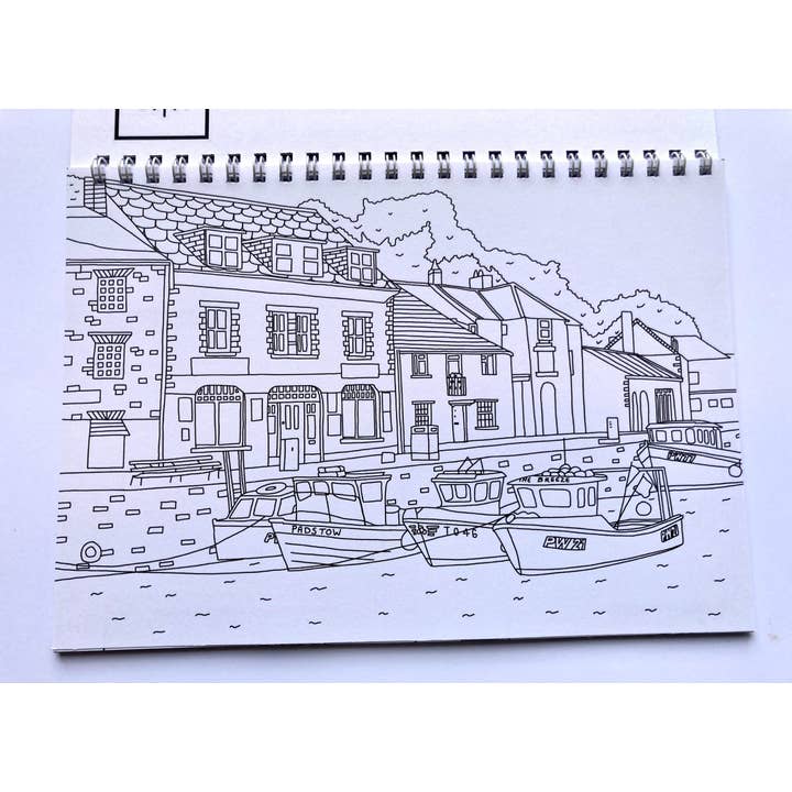Emma Louise Art Stitch – Großhandel Mal- & Aktivitätsbuch – Erwachsene – Colour Cornwall — Spiralgebundenes Cornwall-Malbuch, A5 — Ausmalen für Erwachsene2