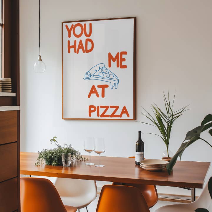 Du hattest mich bei Pizza Kunst Druck für den Großhandel von Sisterartclub