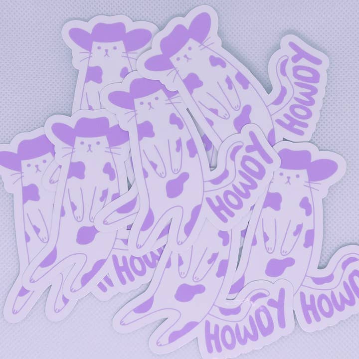 Cosmic Paper Studio - Wholesale Sticker - Cow Cat Sticker2