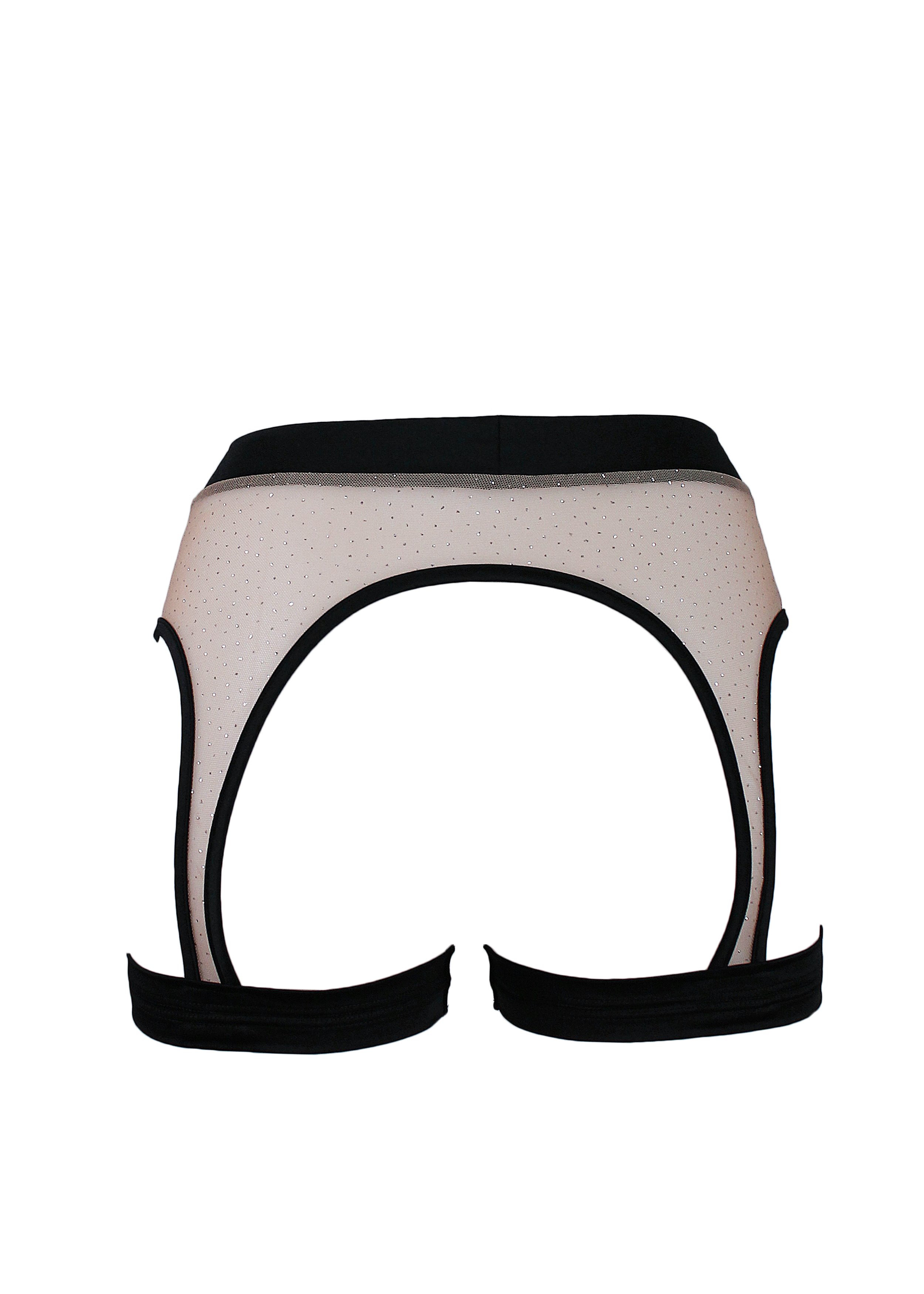 Thigh Garter Belt Sparkles Mesh / Nude Bottom Lingerie for wholesale on Faire2