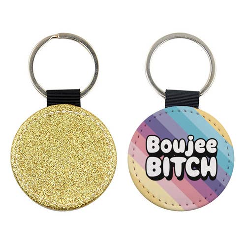 Nøgleringe 'Boujee Bitch på pastel regnbue for engroshandel hos ART WOW