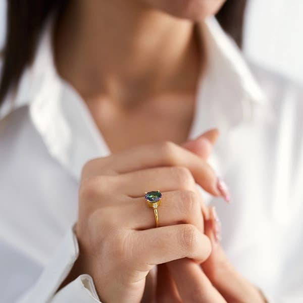 JoyPersonalized - Wholesale Cocktail/Statement Ring - Mystic Topaz Ring, Statement Ring for Women
