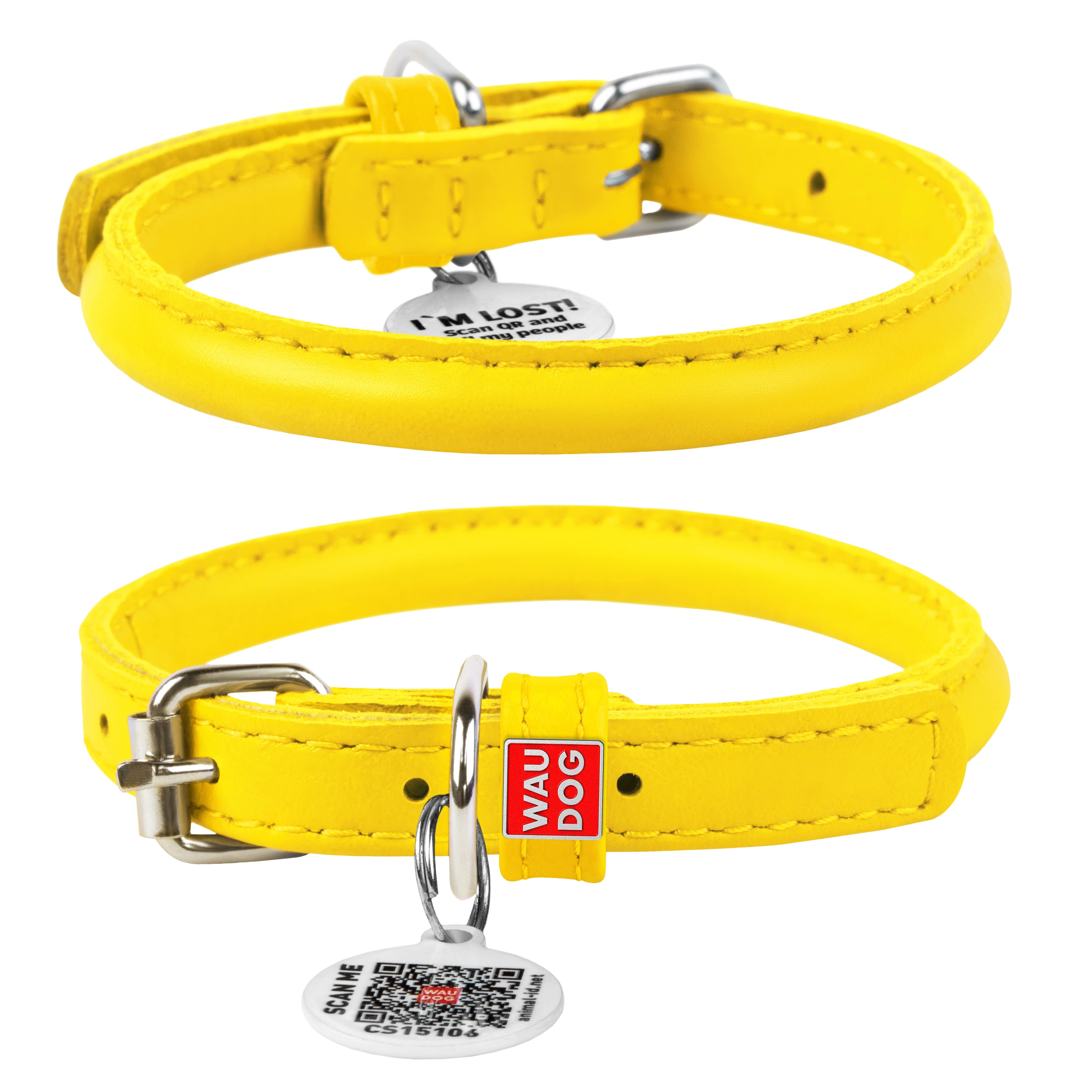 WAUDOG - Wholesale Pet Collar - Dog - Glamour Reinforced Rolled Leather Collar With Metal Clasp5