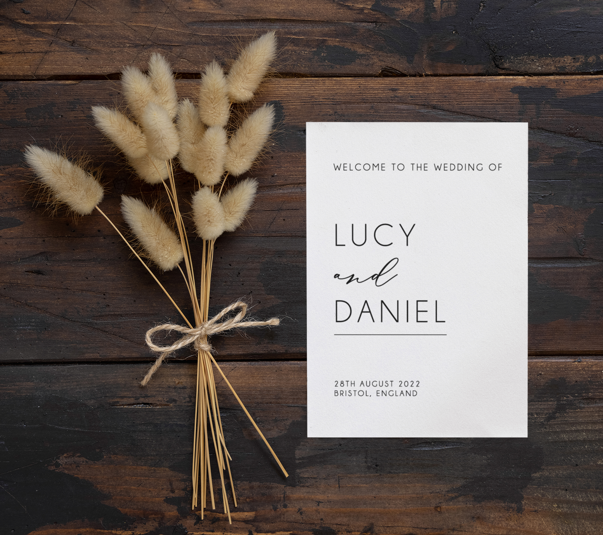 WinsterCreations™ - Wholesale Art Print - Custom Personalised Welcome To The Wedding Of Name Date & Location Wedding Wall Decor Print1