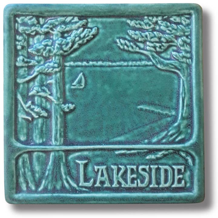 Carrelage artistique Lakeside, 6 x 6 pouces pour la vente par Whistling Frog Tile Inc.