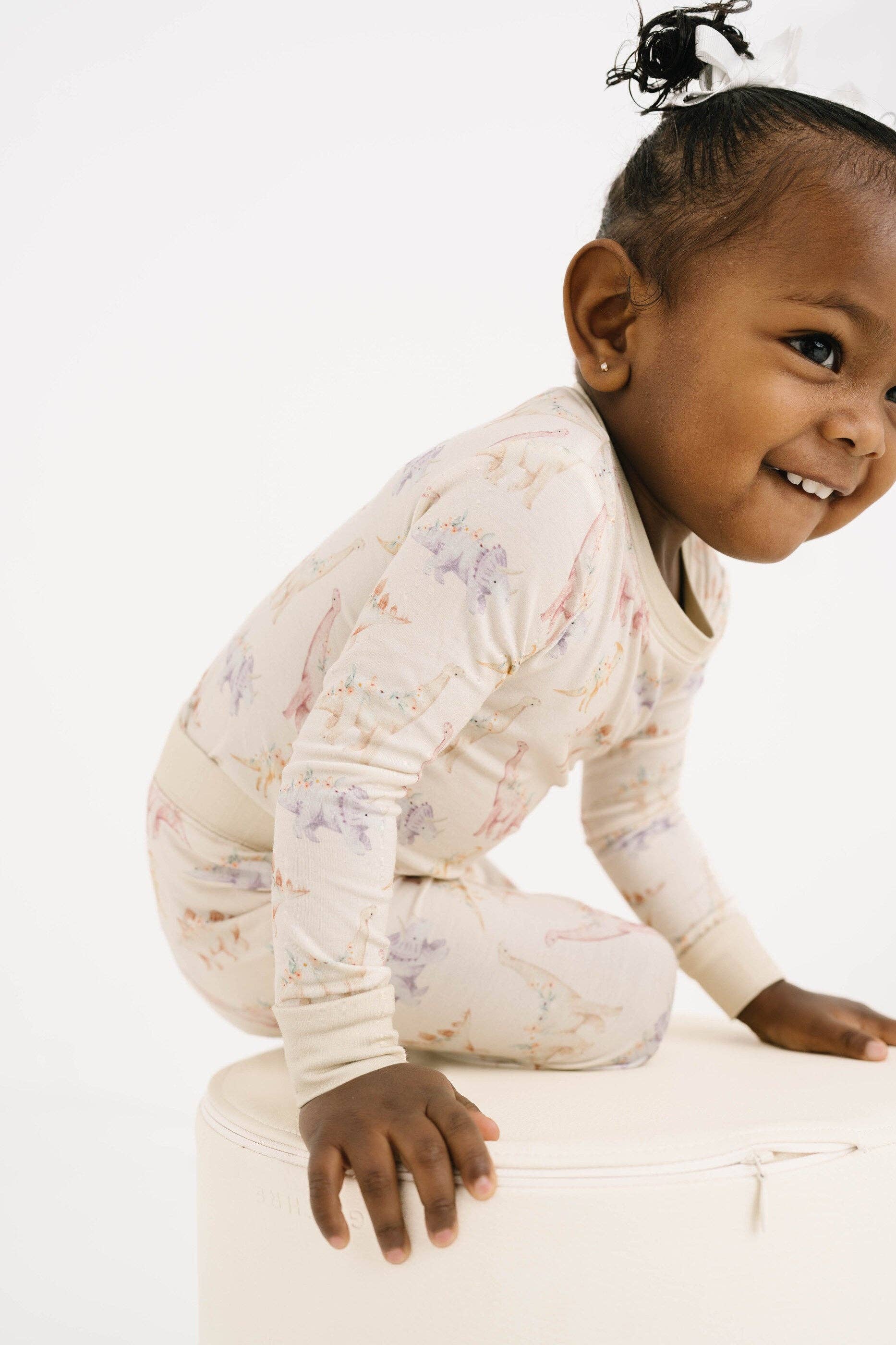 Little One Shop - Wholesale Top & Pant Set - Kids - Floral Dino Bamboo Set4