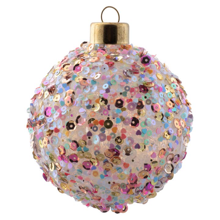 Karma - Wholesale Ornament - Sequin Confetti Glass Multi Ornament