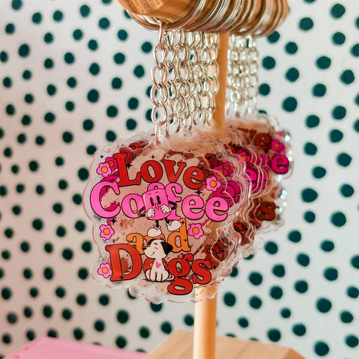 Portachiavi Amo il caffè e i cani per la vendita all'ingrosso da parte di Molly's World