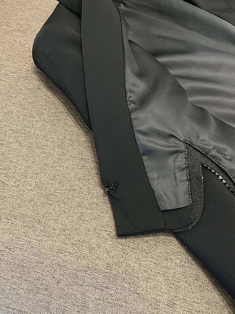 Sanyao Fashion - Wholesale Suit Set - Women's - SY396 Pink Suit with Diamond Bow Decor and Short Hip Skirt 16