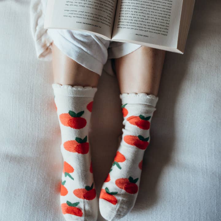 Peachy Keen | Adult | Cashmere Socks for wholesale by Holly Day
