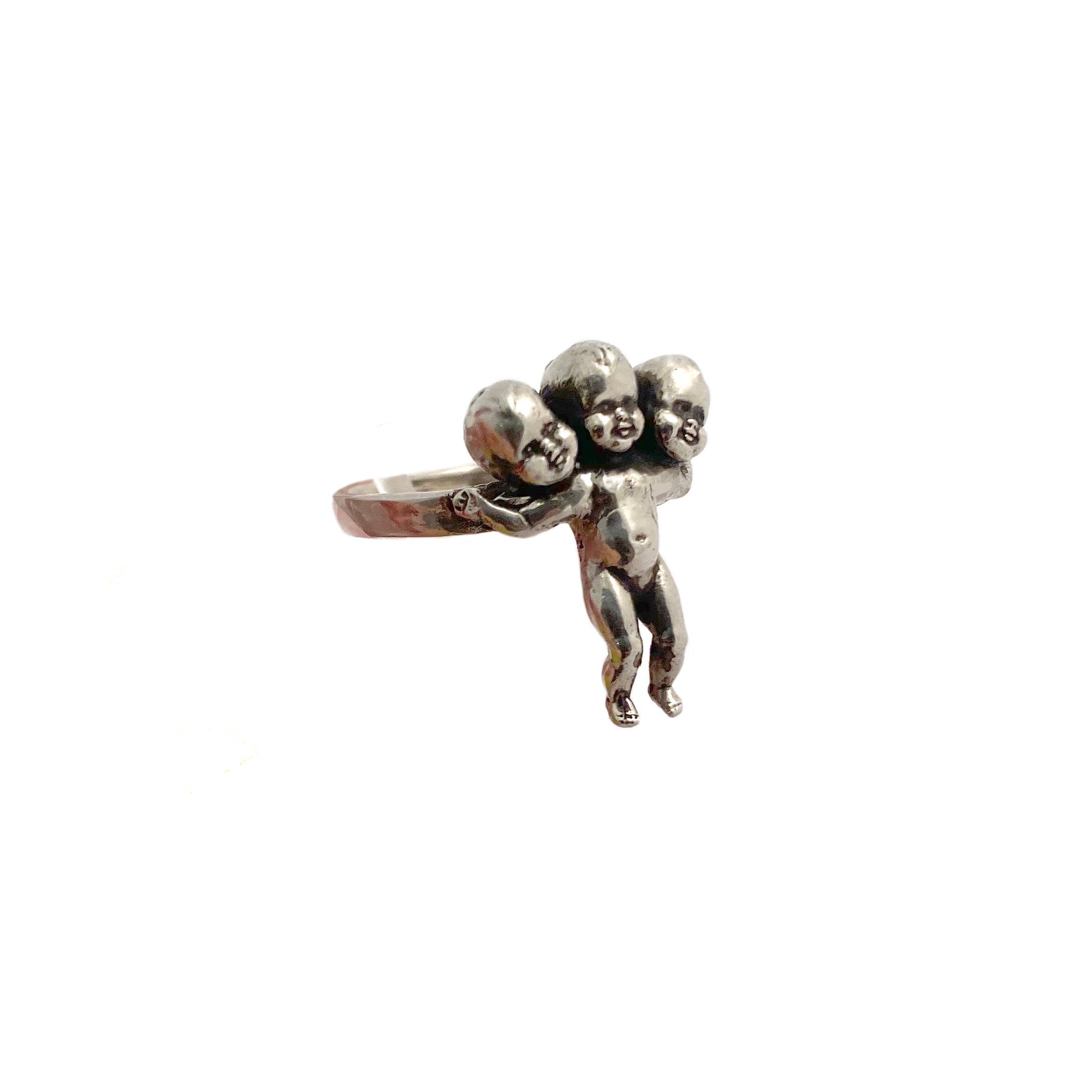 Anomaly Jewelry - Wholesale Cocktail/Statement Ring - Three Headed Baby Ring2