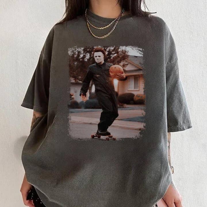 Vintage Michael Myers Horror Night Halloween T-Shirt for wholesale by TheKingShirt