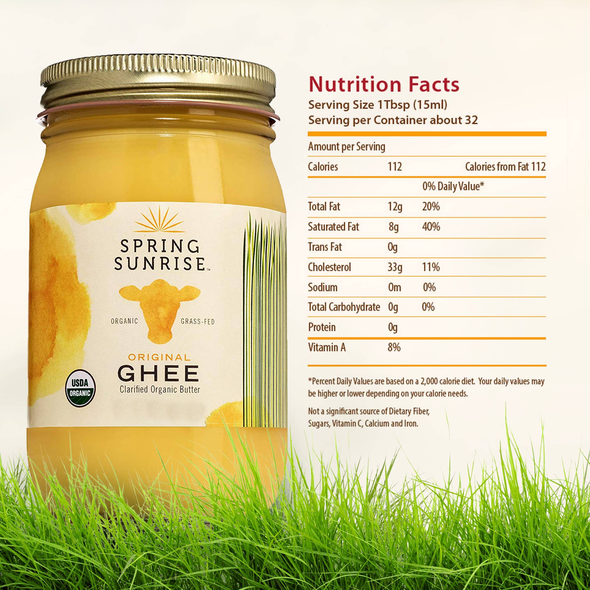 Spring Sunrise Natural Foods – Engroshandel Madlavningsolie – Økologisk Græsfodret Ghe7