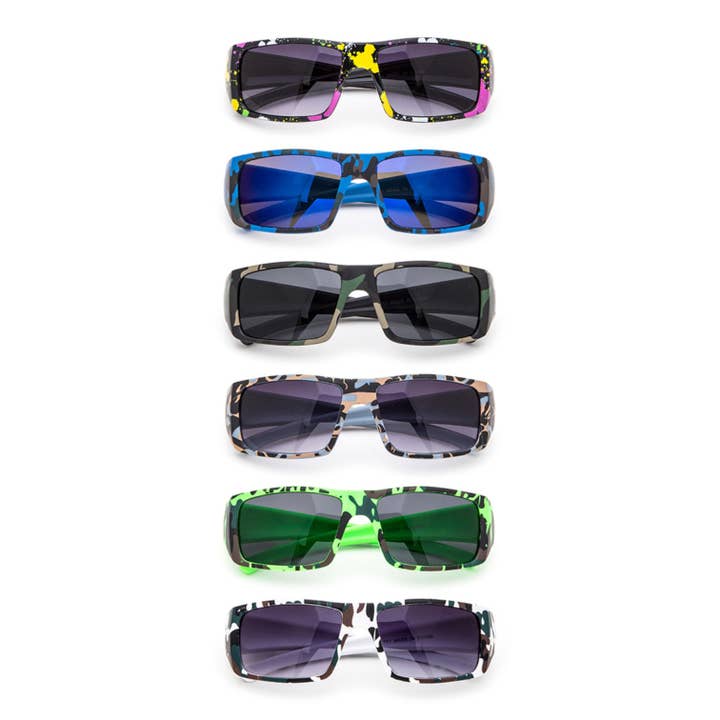 Kids Size Paint Splatter Sunglasses Set for wholesale by LA Jewelry Plaza