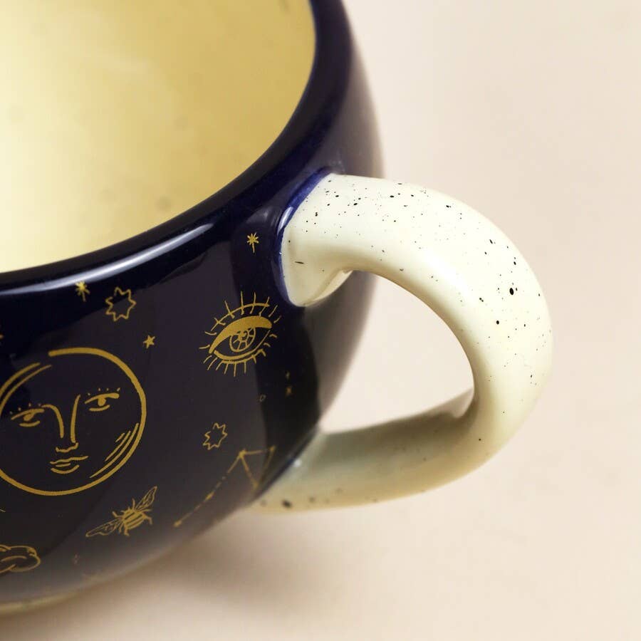 Lisa Angel - Wholesale Coffee Mug - Starry Night Navy Crescent Moon Mug2