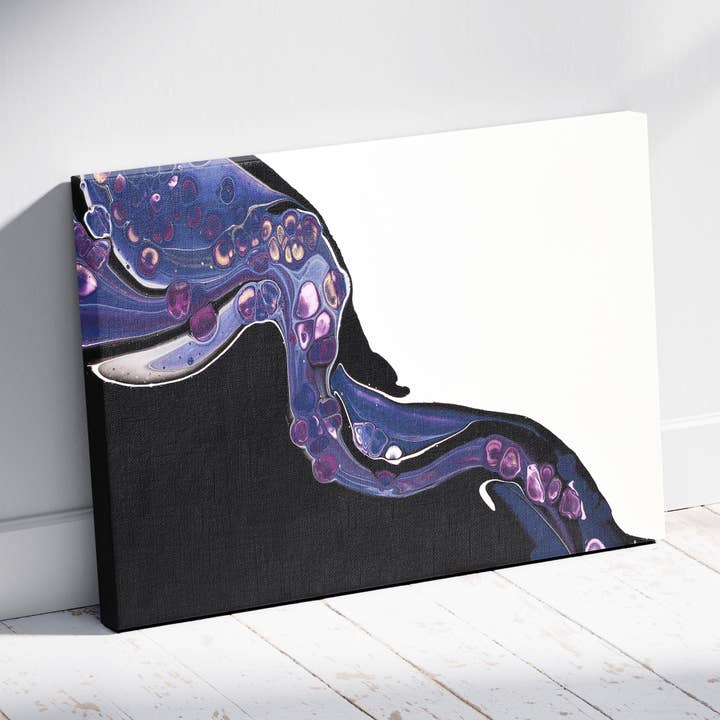 Flusso Cosmico in Viola - Stampa su Tela Incorniciata per la vendita all'ingrosso da parte di House Prints