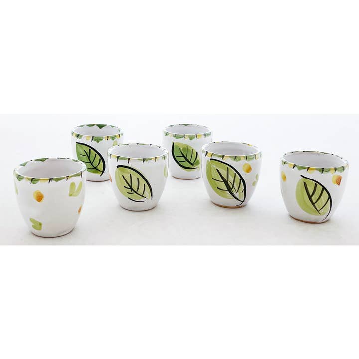 Abbiamo Tutto - Wholesale Serving Tray - 8 piece hand painted Limoncello set - Lemon Retro3