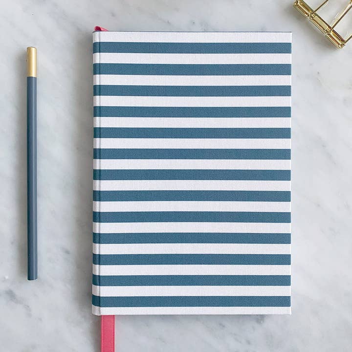 Handmade A5 Notebook with Navy Stripe & Recycled Pages and other Purchase wholesale niqabs. Free returns & net 60 terms on Faire trending on Faire.