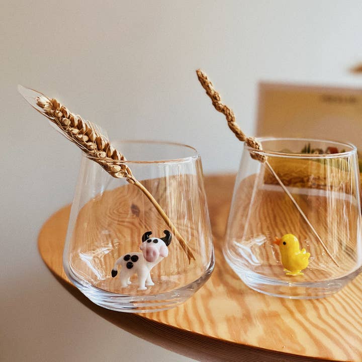 Minizoo – Engroshandel Drikkeglas/kop – Håndlavet Murano-glas ko-drikkeglas