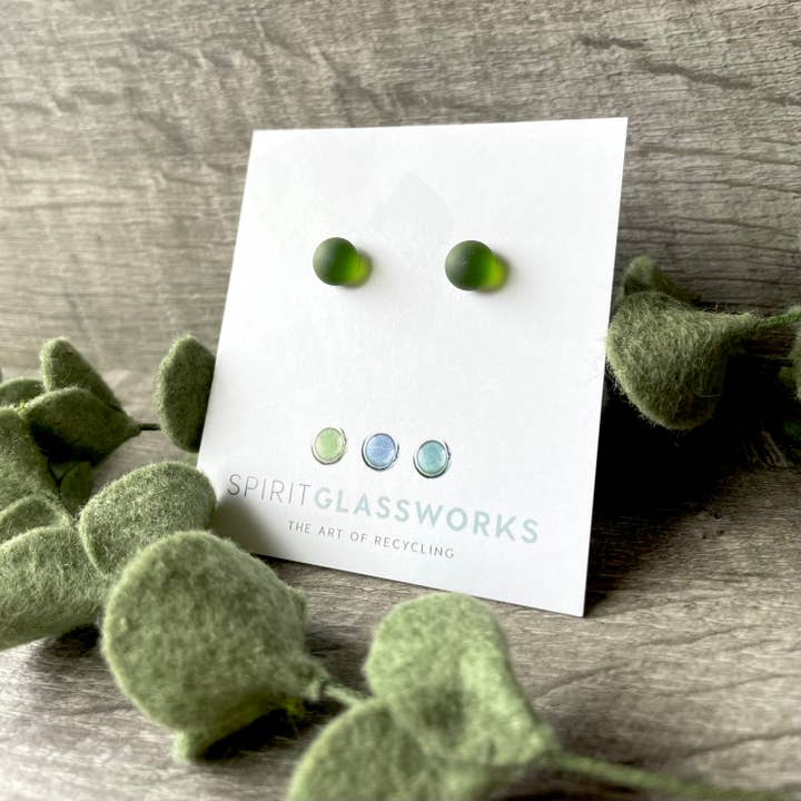 Spirit Glassworks - Wholesale Stud/Post Earrings - Recycled Glass Stud Earring4