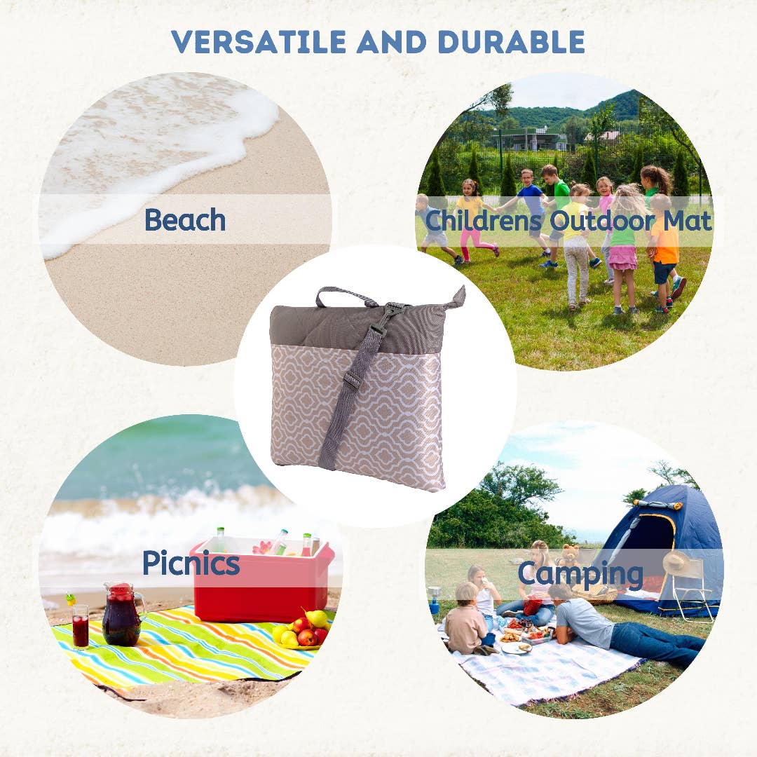 Lexi Home - Wholesale Picnic Blanket - 60 x 72 Foldable Picnic Blanket Tote Bag5