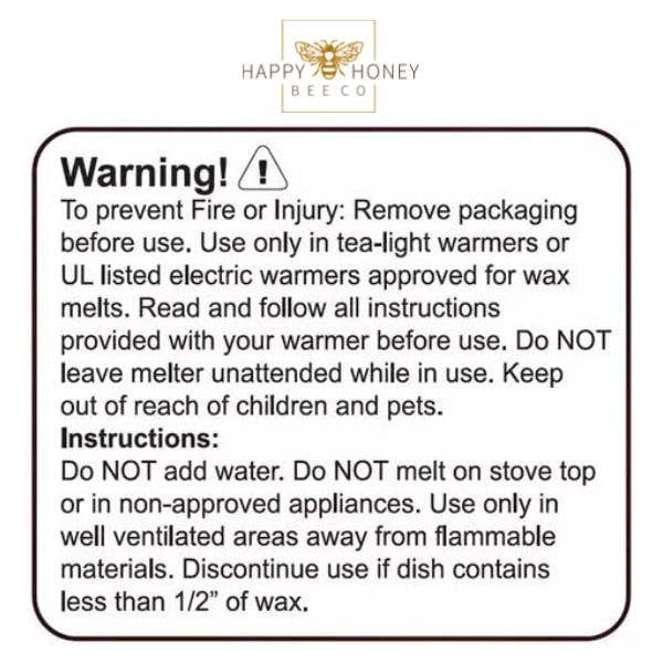 Happy Honey Bee Co. - Wholesale Wax Melt - Espresso Latte 6 oz Beeswax Wax Melts8