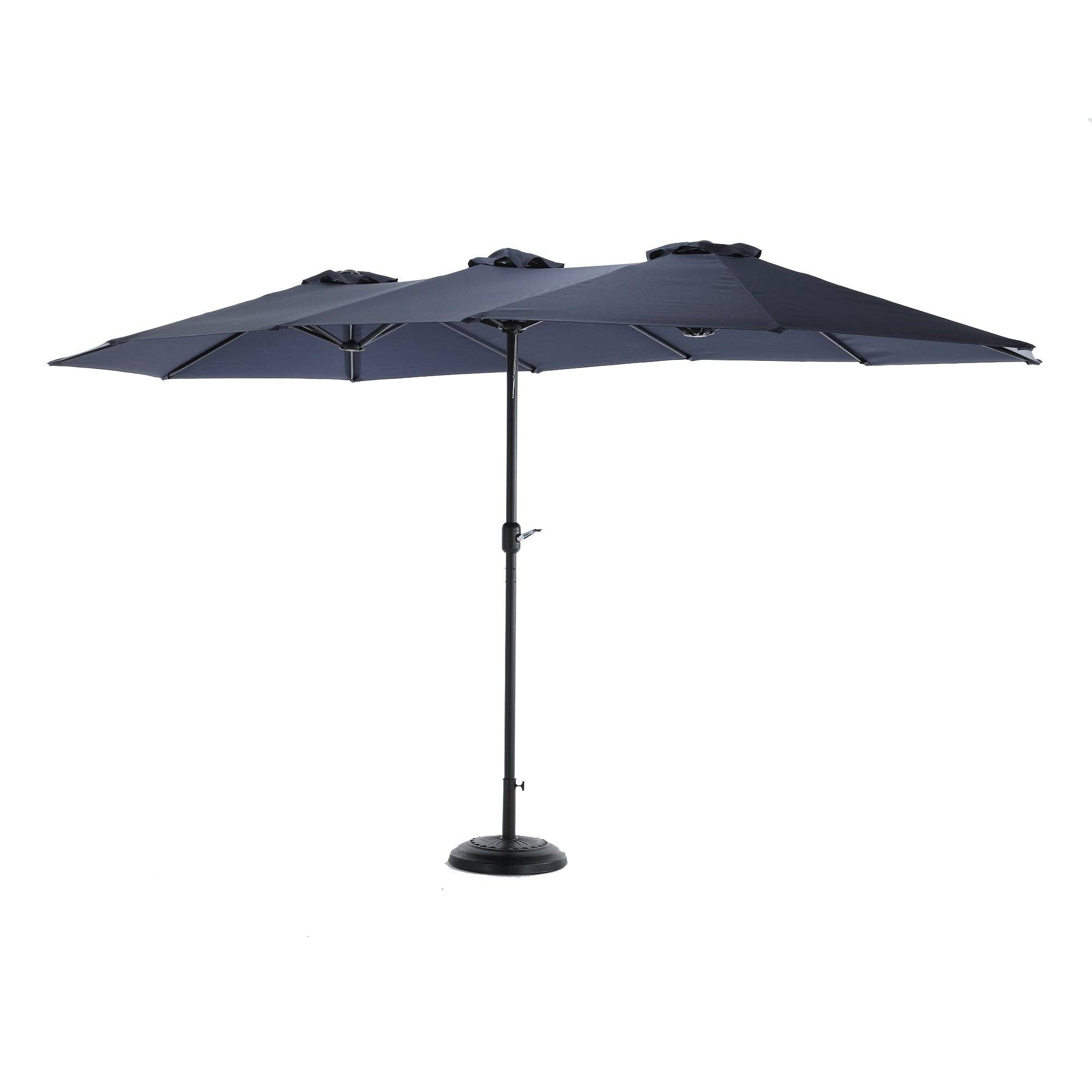 39F Inc. - Wholesale Patio Umbrella - 14.8ft Double-Sided Outdoor Umbrella with Crank – Navy Blue3