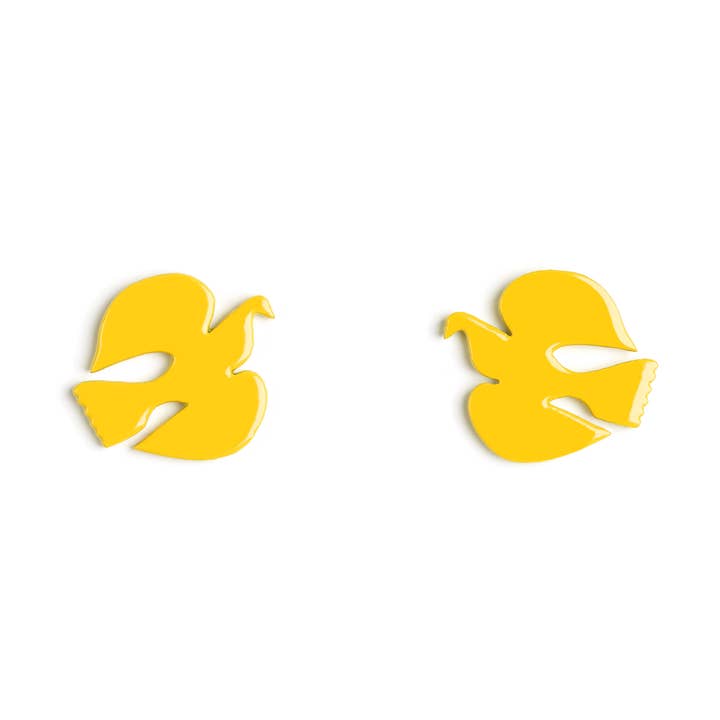 Brincos amarelos COLOMBINE por atacado de LAKLAK