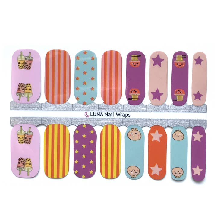 Envolturas de uñas para llevar asiáticas para venta al por mayor de LUNA Nail Wraps
