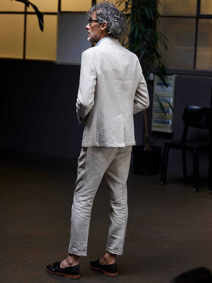 CARPASUS - Wholesale Suit Pants - Men's - Suit Casca Trousers Linen Beige4
