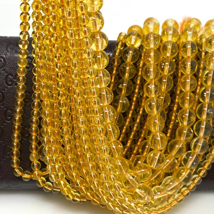 15” contas de pedras preciosas citrinas, contas de citrino, suprimentos de jóias, fabricação de jóias, contas por atacado, contas a granel por atacado de Akstar Gems