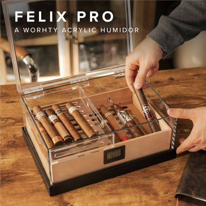 Case Elegance - Wholesale Humidor/Cigar Accessory - Felix Pro Tupperdor - Acrylic Humidor