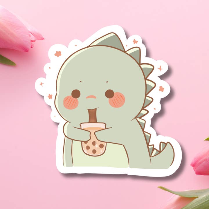 Boba Dino Vinyl-Aufkleber für den Großhandel von Hikaru Tara Art Arst & Craft Gift Shop