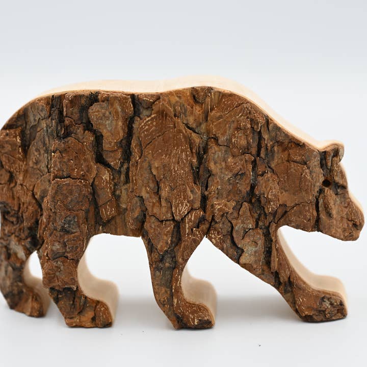 Medium Bark Standing Bear for wholesale by Talla Imports