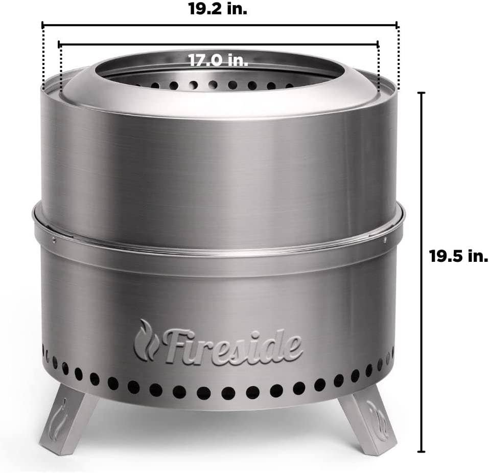 TURBRO - Wholesale Fire Pit - Pluto R19-SS Smokeless Outdoor Fire Pit -  Stainless Steel7