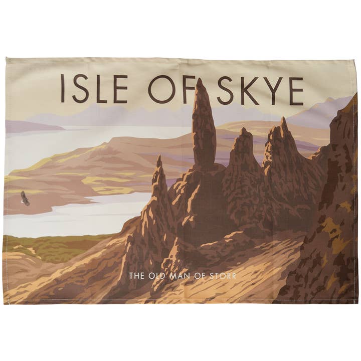 Isle of Skye - the Old Man of Storr tea towel for wholesale by Town Towels