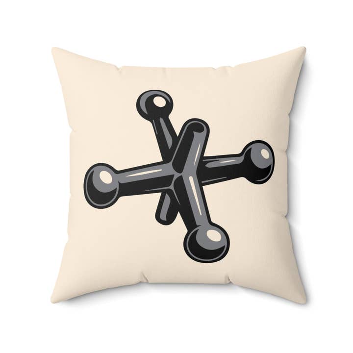 Coussins carrés en faux daim gris - blanc cassé pour la vente par Kathiana Cardona Store