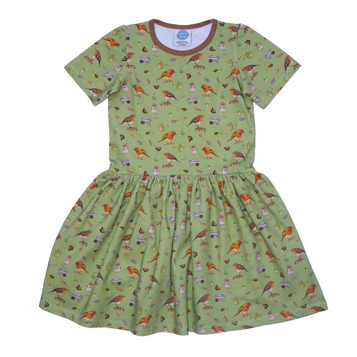 Little Robin in Olive Dress for wholesale by JECO