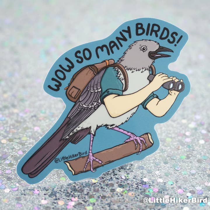 Little Hiker Bird - Wholesale Sticker - Wow so many birds! - Vinyl Sticker