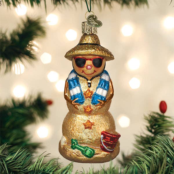 Old World Christmas - Wholesale Ornament - Sand Snowman Ornament0