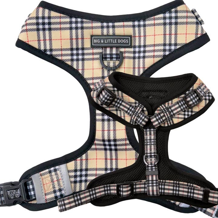 Big and Little Dogs - Wholesale Pet Harness - Dog - ADJUSTABLE DOG HARNESS: Nova Plaid