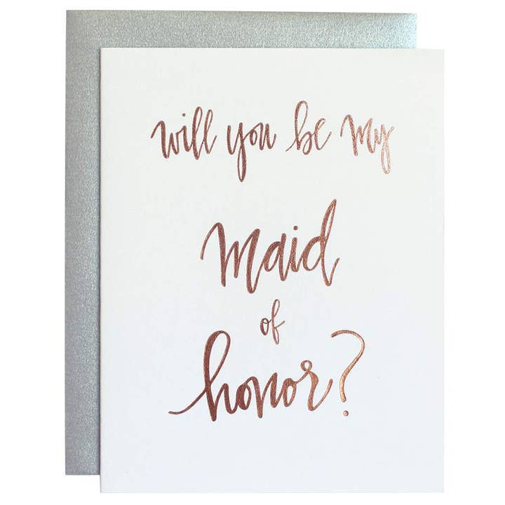 Will You Be My Maid of Honor? - Bridal/Wedding Party - MOH Asking Card for wholesale by Chez Gagné