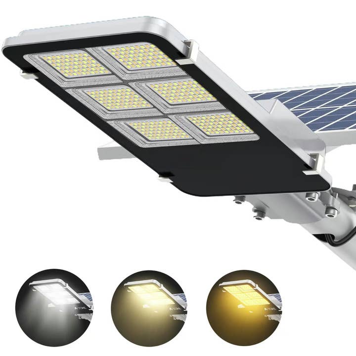 OutdoorSolarOutlet - Wholesale Outdoor/lawn light - 1800W Tri-Color Solar Street Lights Outdoor - Multi-Color
Adjustable Lighting - 7000K LED Street Light with Remote Control - Ideal for Parking Lot, Yard, Plaza - solar parking lot lights7