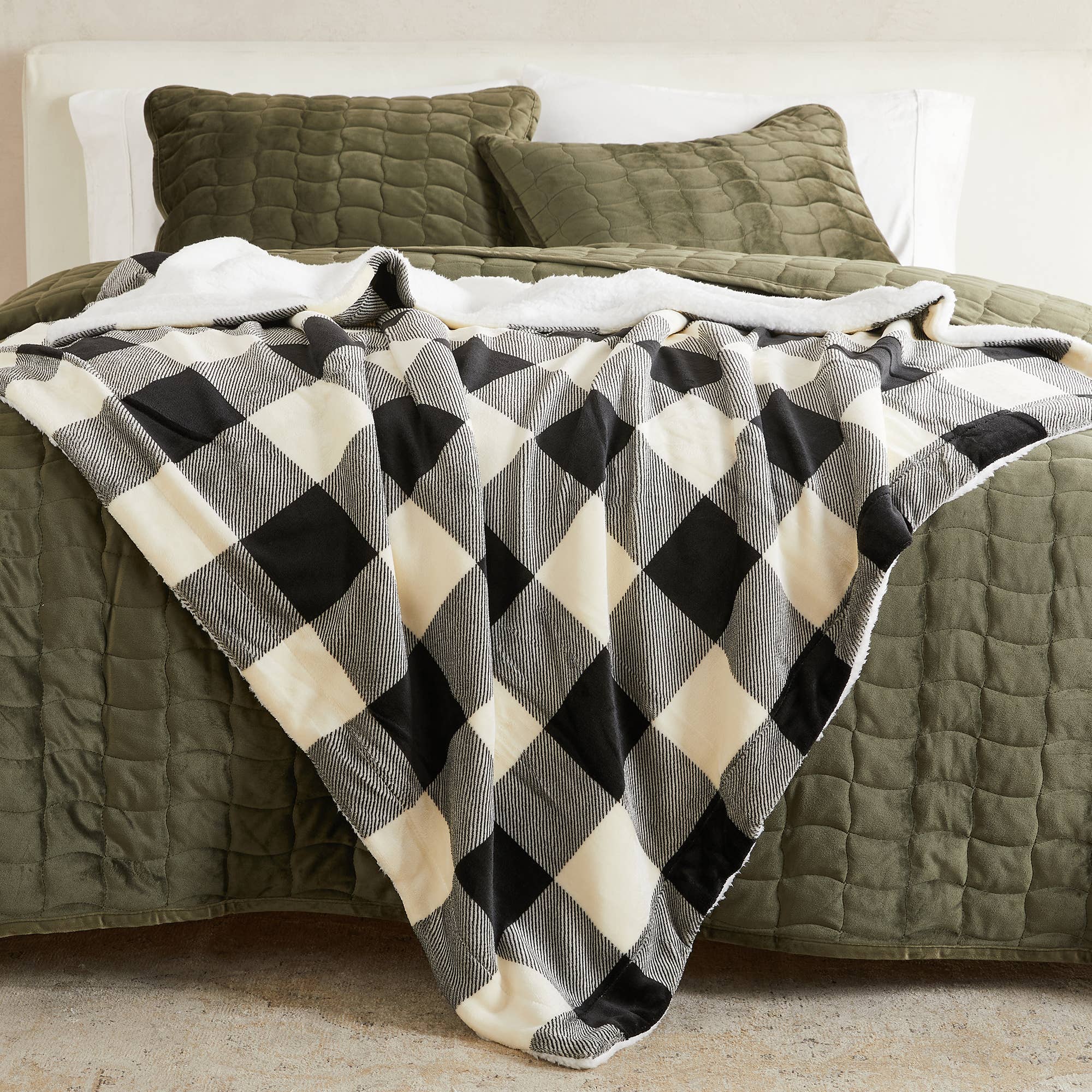BH Collective - Wholesale Bedding Blanket - Bed Blanket - Velvet Plush & Sherpa Reverse - Kinsley41