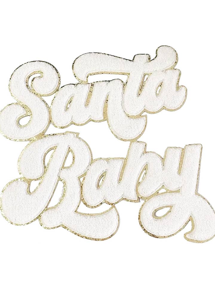 Santa Baby Chenille Patch for engroshandel hos RBA Transfers